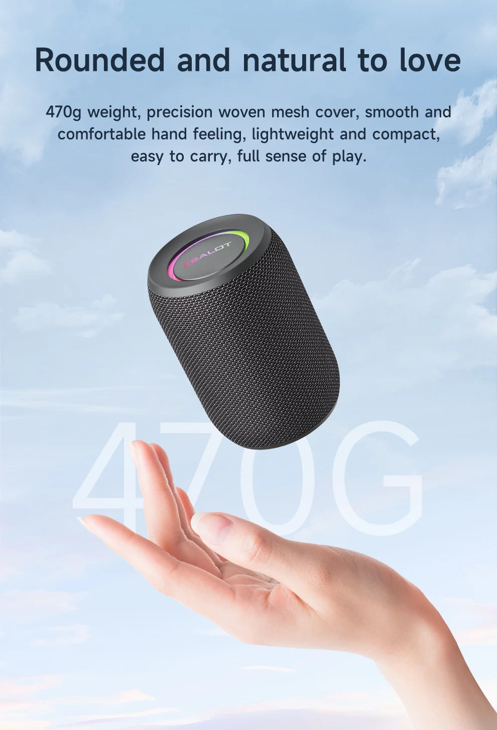 Powerful Bluetooth Speaker, Bass Wireless, LED Light, Outdoor Speakers, Subwoofer, Waterproof Sound Box Support