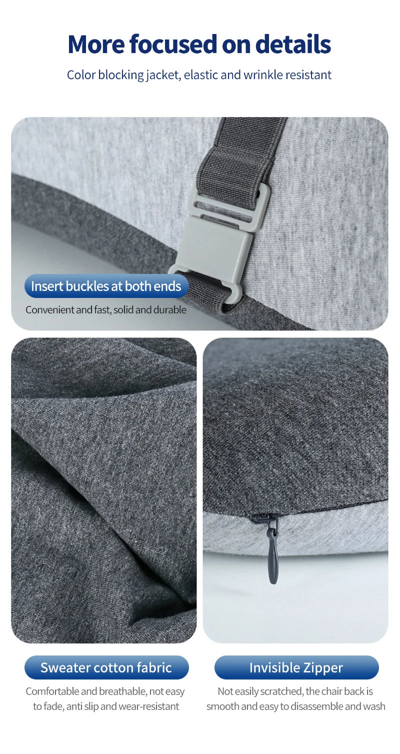 Car Seat Office Chair Massage Back Lumbar Support Memory Cotton Ventilate Cushion Pad Back Lumbar Cushion for Car Driver