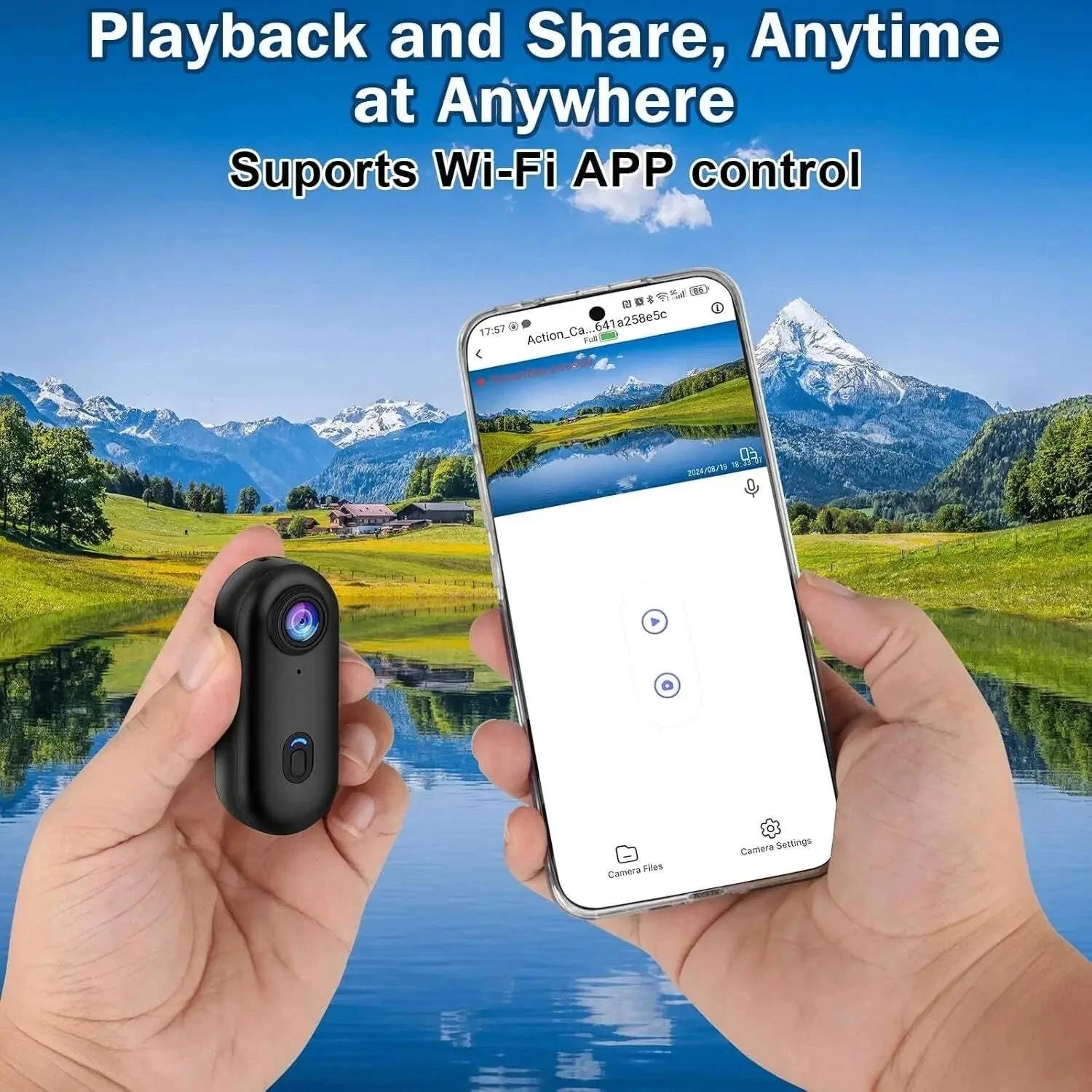 4K Bodycam Action Bike Camera Mini megnetic Wearable Cam with Waterproof Motorcycle Road Pocket Outdoor Sport Wifi Helmet Camera