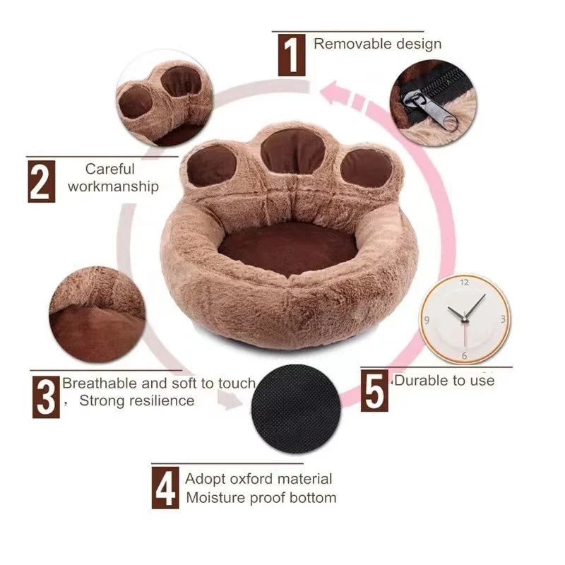 Plush Pet Kennel Bed Cushion Sofa for Dogs and Cats