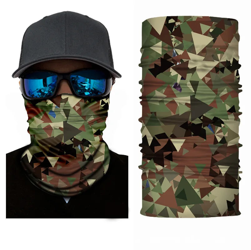 Camouflage Mountaineering Neck Scarves Outdoor Riding Windproof Mask Summer Sun Protection Headscarf