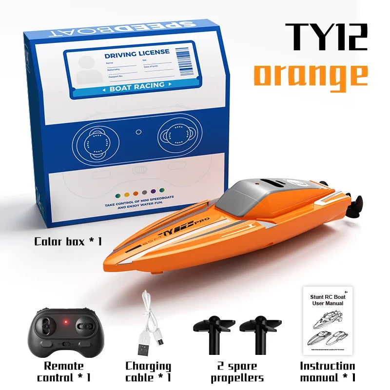 Mini Rc Boats High Speed 360 Degree Flip Electronic Remote Control Racing Ship  Competition Water Toys for Gifts