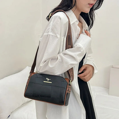 Splicing Shoulder Bag Soft Leather Female Wallet Crossbody Bag Messenger Bags Luxury Designer