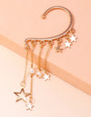 1pc New Stylist Boho Butterfly Star Crystal Earrings No Piercing Long Ear Cuff Earrings Bohemia Jewelry