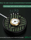 Cigar Humidifier Cigar Humidors Humidifier Round Cigar Humidier Cigar Hygrometer Combo for Cigar Box Keep Cigars Fresh