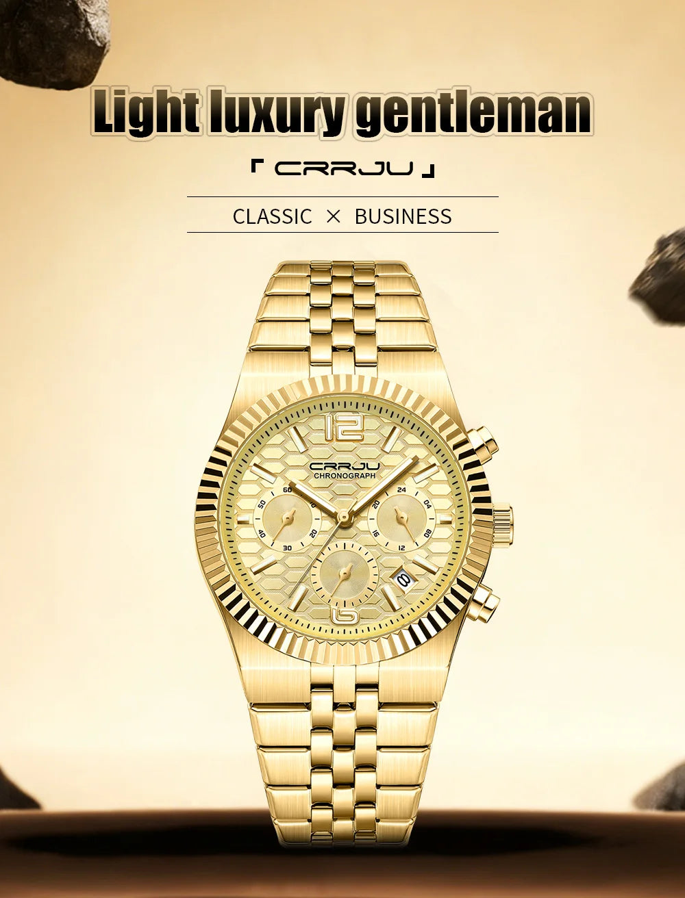 Classic Men's Automatic Date Watch Stainless Steel Quartz Elegant Round Case Luminous Versatile Fashion Night Light 2323