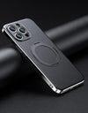 Magnetic Leather for Magsafe Case for iPhone 16 15 14 Pro Max 16Pro Ring Luxury Lens Protection Holder Phone Back Cover