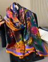 Scarf Spring Summer Women Beach Sunscreen Shawl Quality Silk Lady Popular Print Scarves Hijab