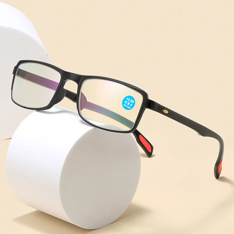 Folding Reading Glasses Unisex Ultralight Resin Presbyopic Eyeglasses Portable Anti Blue Ray Vision Care Reader Eyewear With Box