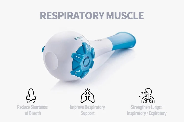 Breathing Exercise Device for Lungs Expander Respiratory Muscle Trainer Strengthen Drug-free Therapy Inspiratory Expiratory