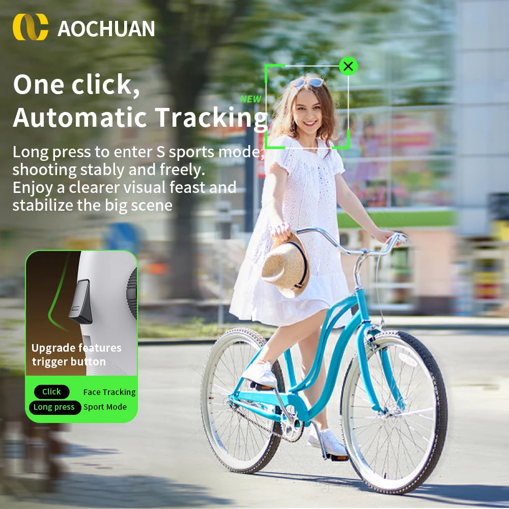 3-Axis Handheld Gimbal Phone Stabilizer with Extension Rod  8.0 Anti Shake Face Tracking for Phone Outdoor Shooting Vlog
