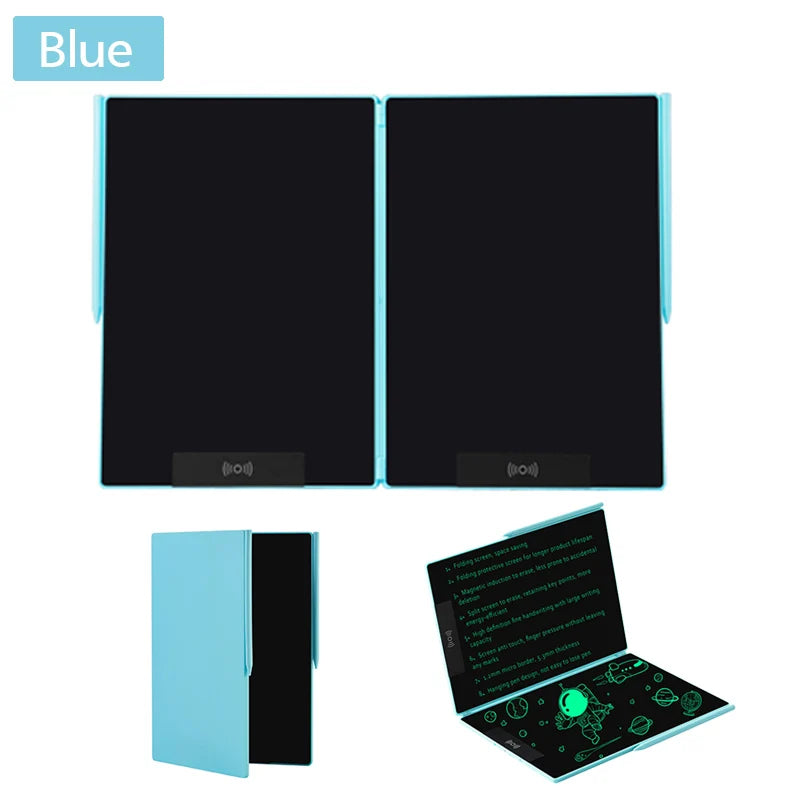 14.3-inch Folding Screen  LCD Superfine Handwriting Writing Board Meeting megnetic to Eras Drawings Tablet Split screen