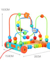 Montessori  Toys Wooden Roller Coaster Bead Maze Abacus Math Toys  Early Educational Toys for  1-3 Years