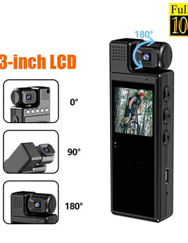 1.3inch Screen 1080P Sports HD Mini Camera Portable Digital Video Recorder BodyCam Infrared Night Vision Police Camcorder