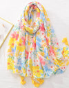 Floral Brand Scarf Luxury Designers New Style Women Elegant Scarves Hug Shawls Pink Purple Scarf Bandana Fashion Design Shawls