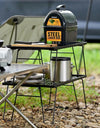 Foldable Camping Table, Outdoor Barbecue Iron Table, Tea Cooking, Picnic Backy Mini Desk, Portable Aluminum Alloy