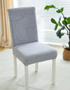 1PC Elastic Dining Room Chair Cover Jacquard Kitchen Chair Slipcovers Seat Covers Removable for Hotel Wedding Banquet Home