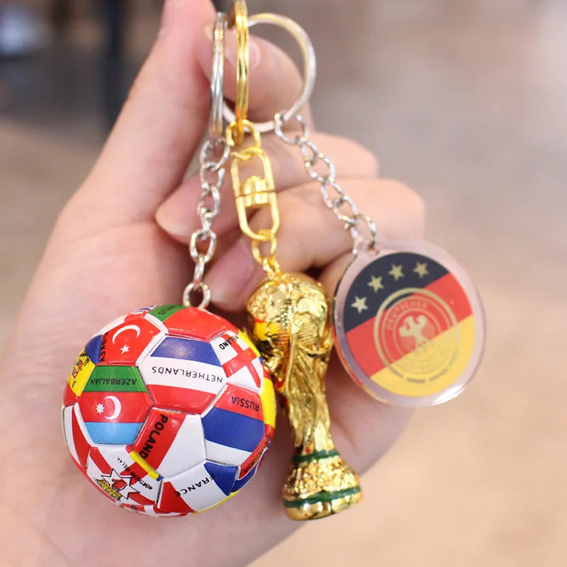 2026 Football Trophy Car Keychain Soccer Fan Bag Charm Souvenir