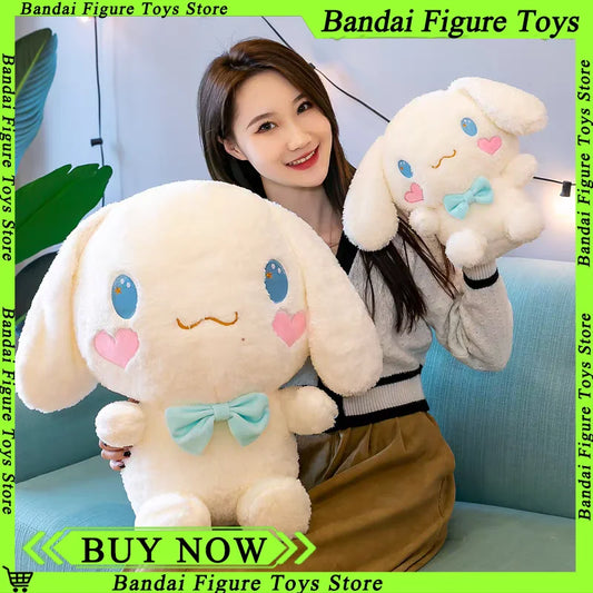 25-55CM Sanrio Kawaii Cinnamoroll Plush Toys Pillow Stuffed Animal Dog Cute Soft Doll Birthday Cartoon Anime Kids Christmas Toys