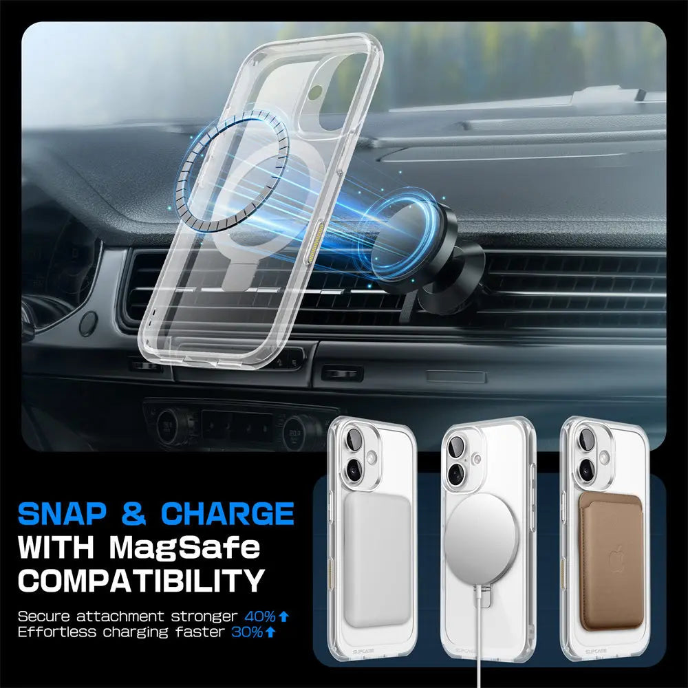For iPhone 16 Case with Camera Control Capture Button UB Mag Stand Series Shockproof Protective  Phone Case
