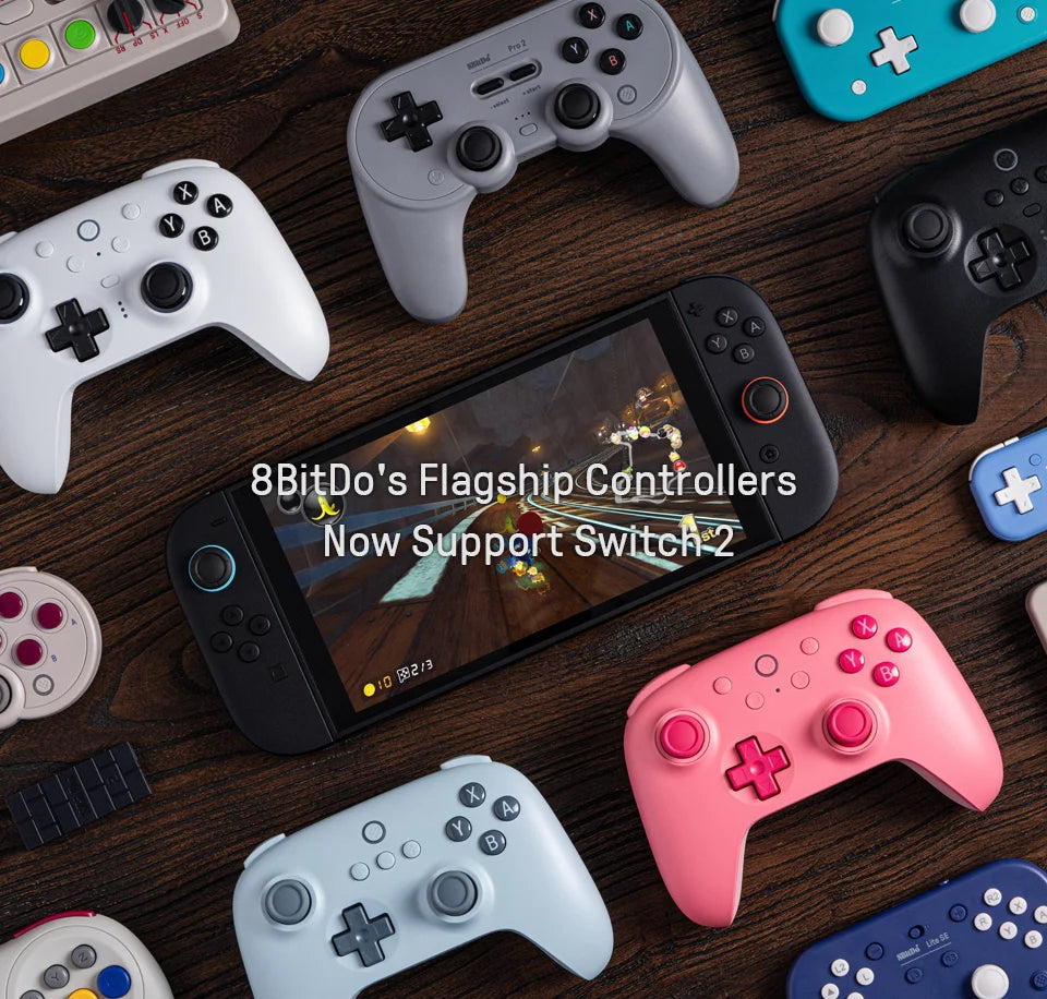 Wireless Bluetooth Gaming Controller with Hall Effect Joysticks for Nintendo Switch and PC