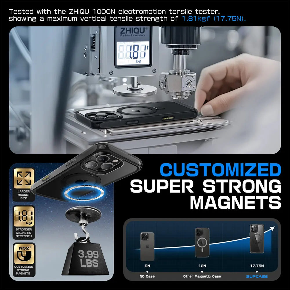 For iPhone 16 Pro Case with Camera Control Capture Button UB Mag Stand Series Slim Protective  Phone Case