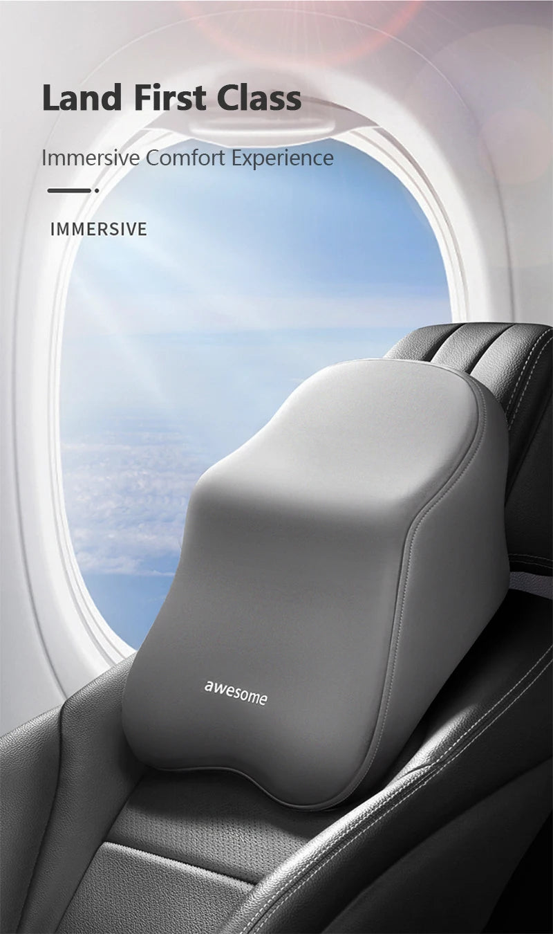 Car Lumbar Back Support Headrest Neck Pillow Memory Foam Lumbar Pillow Universal Soft Neck Pillows Cushion Car Supplies