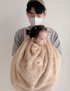 Thickened Soft Flannel Baby Blanket with Elastic Band Buckle Winter Cloak Stroller Cover Windproof Quilt Infant Cloak Nap Cover