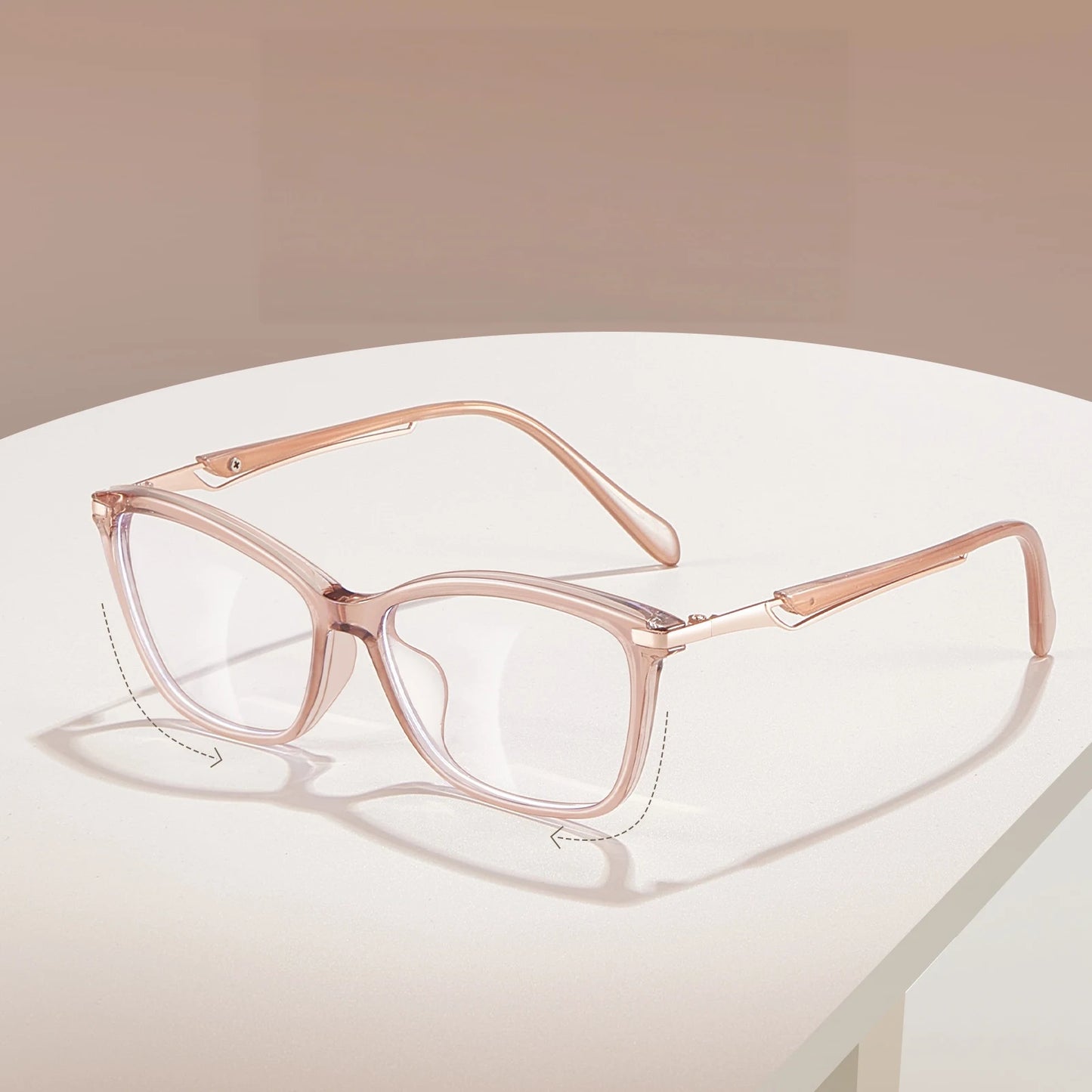 Retro Square Cat Eye Lightweight TR90 Eyeglasses Frames for Women