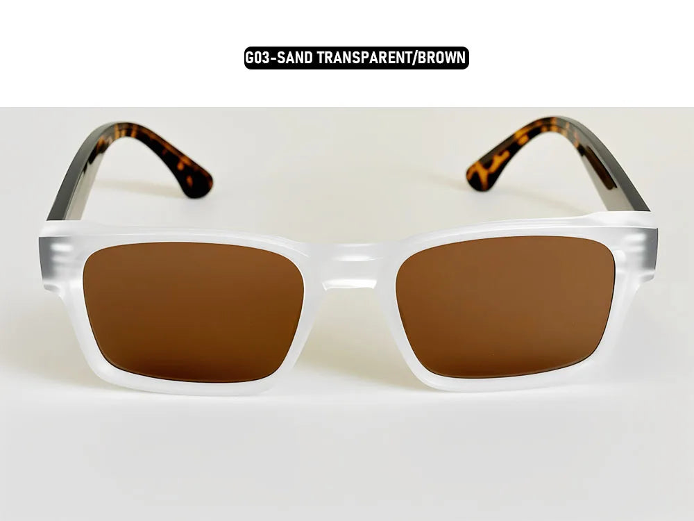 Vintage Square Sunglasses With Polarised Lenses