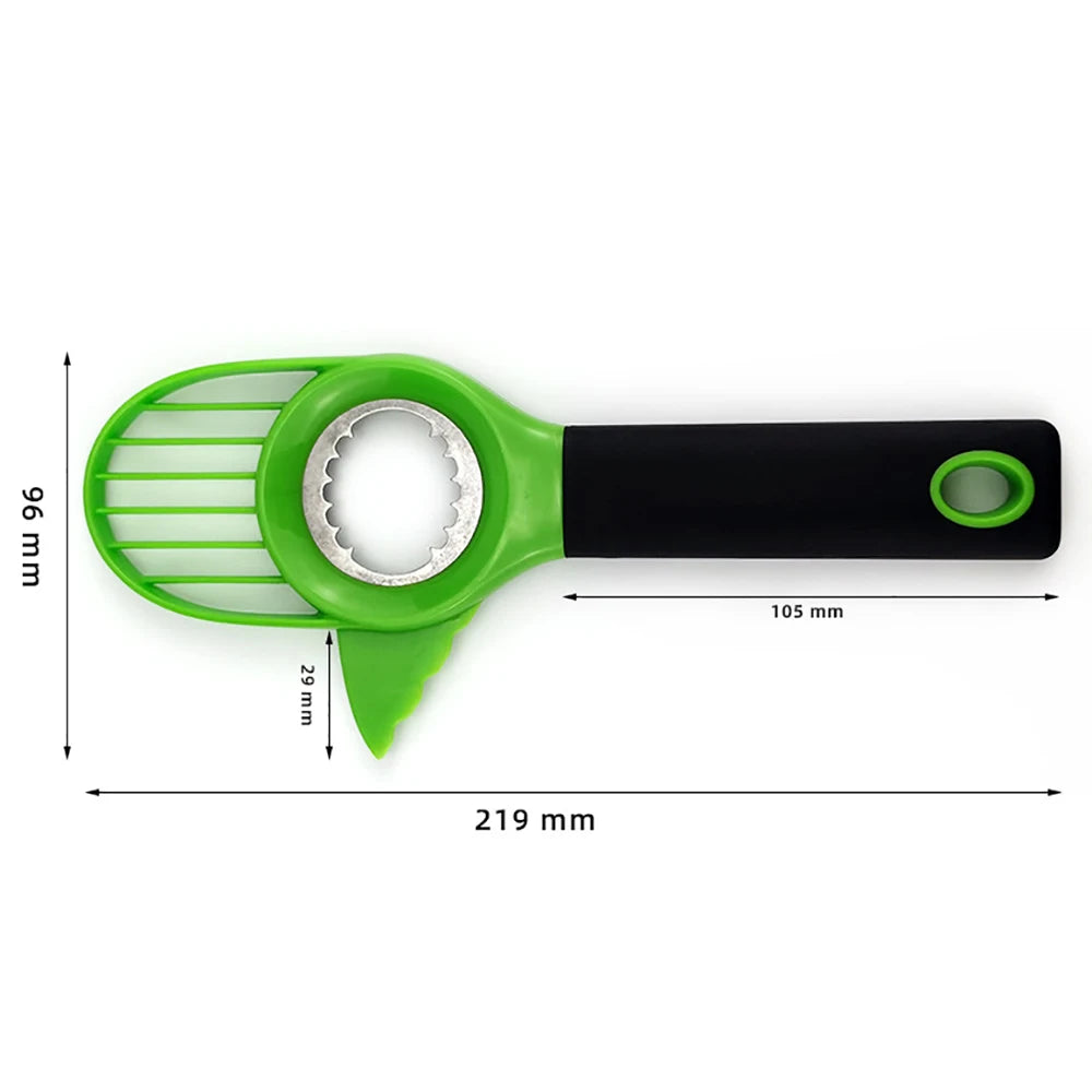 3-in-1 Multifunction Avocado Slicer Shea Stainless Steel Corator Separator Butter Fruit Peeler Plastic Knife Kitchen Fruit Tools