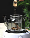 Cooking Puer Flower Tea High Borosilicate Glass Teapot  With Tea Strainer Infuser Filter Steaming And Boiling Kungfu Tea Pot