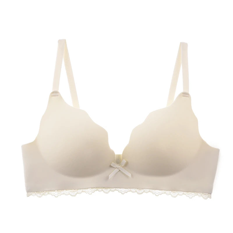 Women’s Brand Low-Cut Push-Up Bra – Soft, Comfortable Wireless Fashion Bralette