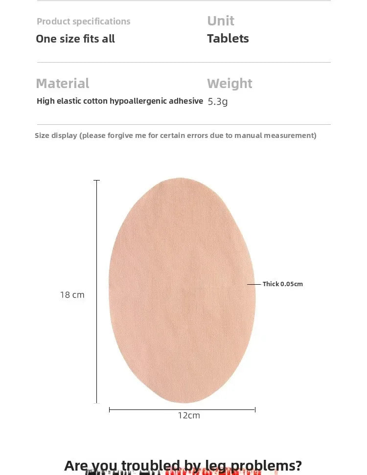 10Pcs Anti-Chafing Thigh Pads Non-woven Self-Adhesive Anti-Friction Thigh Stickers Waterproof and Breathable for Men Women