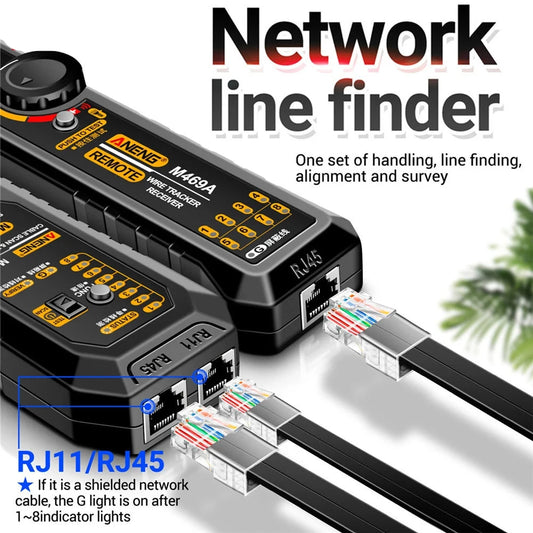 Network Line Tester Cable Finder RJ11 RJ45 Analyzer Test Tracker Receiver Telephone Line Networking Repair Tools