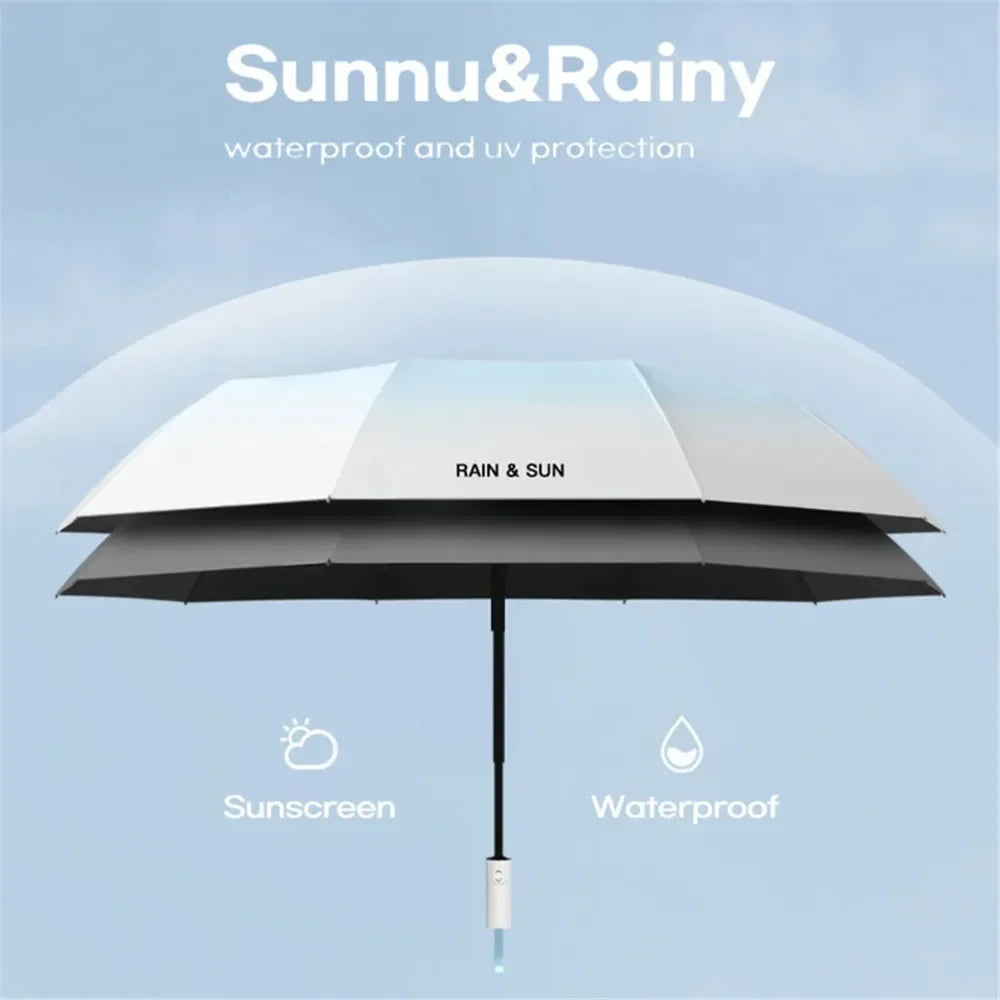 Modern Design Automatic Umbrella Sun UV Protection Folding Umbrella Patio Parasol Portable Gradient Women Umbrellas Sunshade