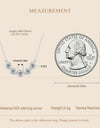 925 Sterling Silver 1.5CT Moissanite Classical Round Pendant Necklace 5 Stones Diamond Cut