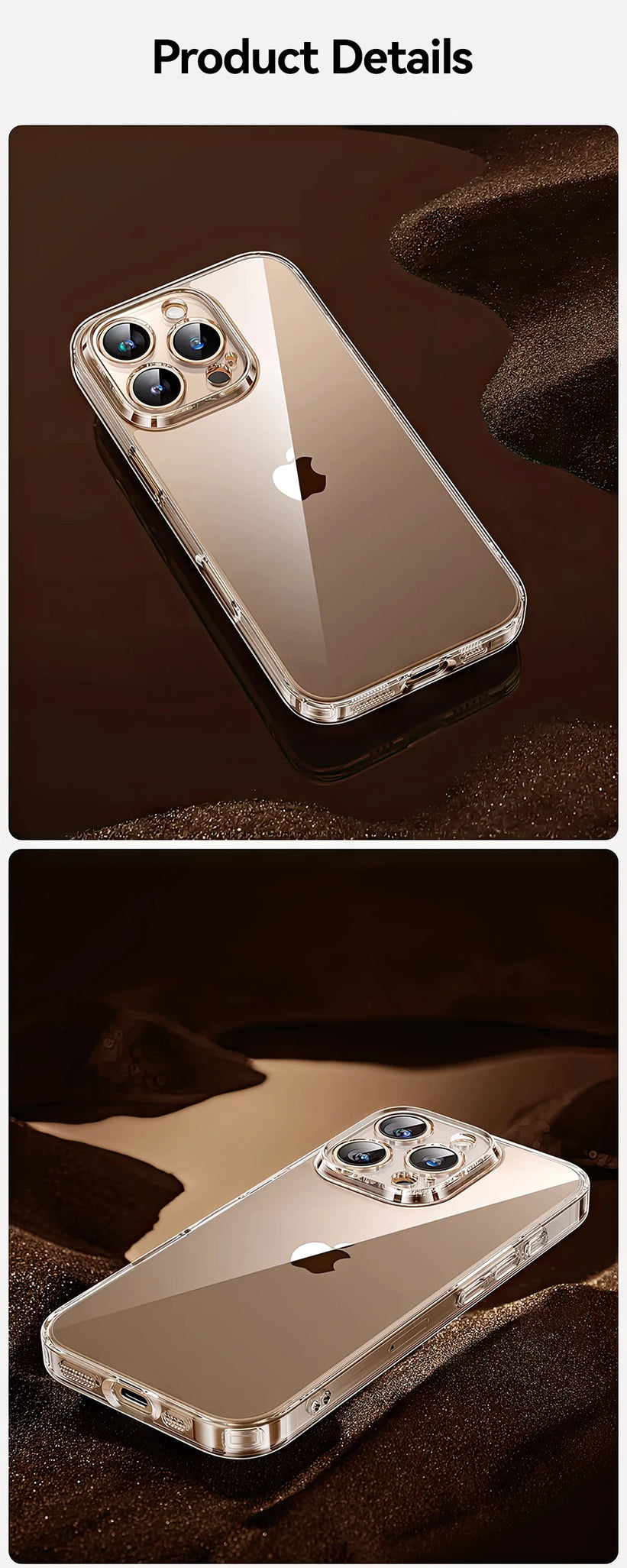 Case For iPhone 16 Pro Max Case Transparent PC Anti-Yellow Material Lens Protection Cover For iPhone 16 Pro 16 Plus Case