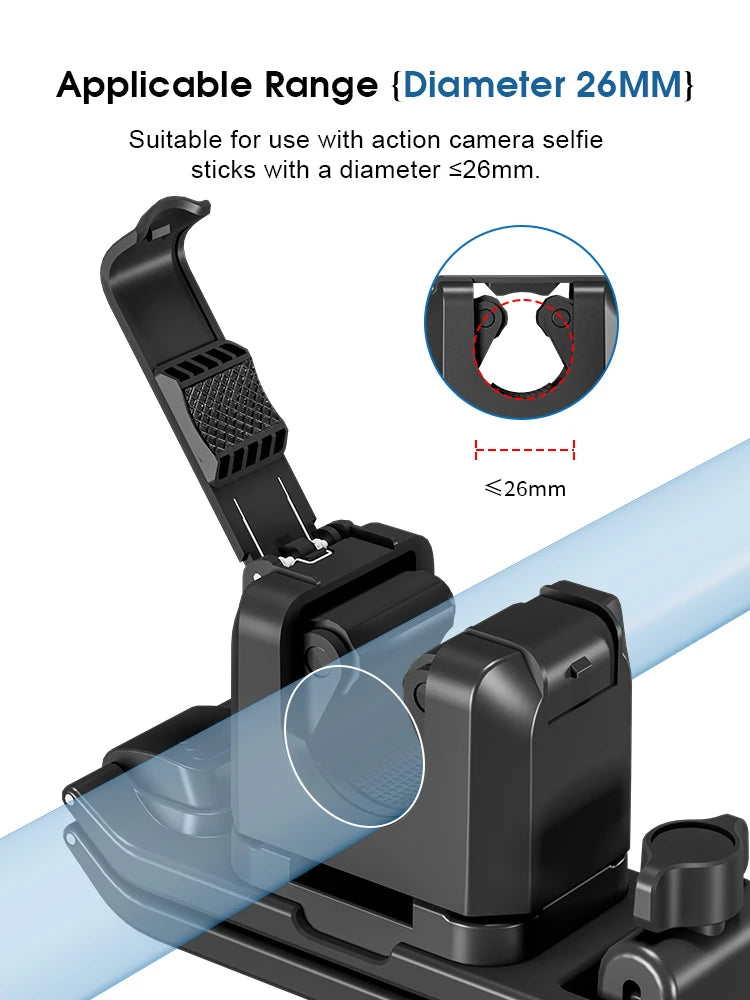 Quick Release Backpack Clip Mount for Action Cameras and Selfie Sticks