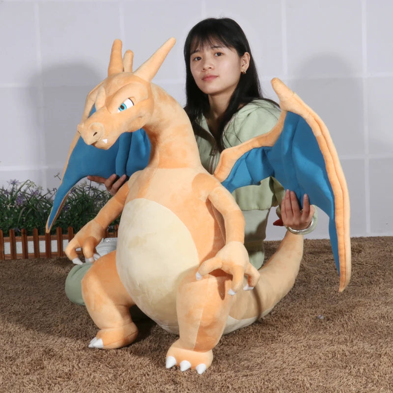 Giant Dragon Fire Monster Plush Doll Soft Anime Stuffed Toy