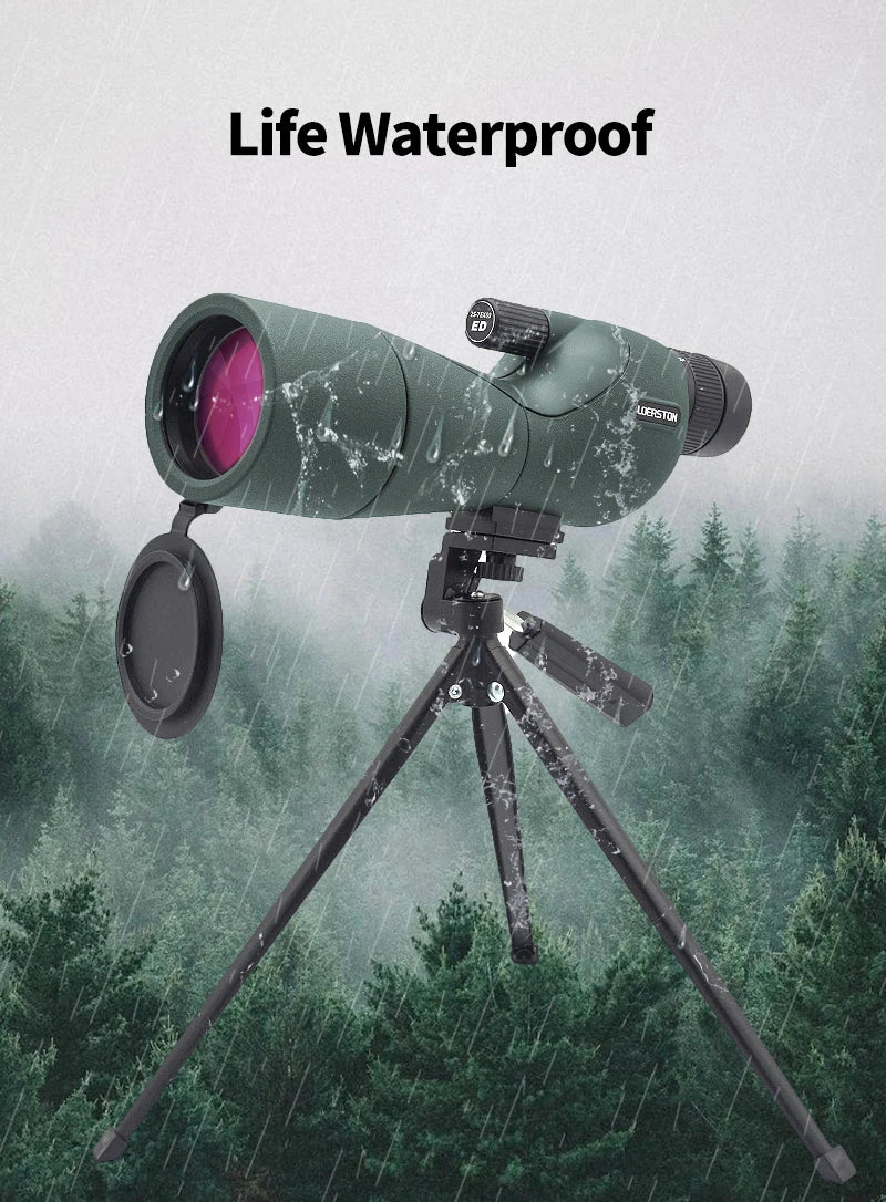 25-75x60 Spotting Scope Zoom Monocular high power telescope Bak4 Prism ED Lens For Outdoor Camping Bird Watching hunting