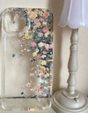 Flower Transparent Shockproof Phone Case for iPhone 16 15 14 Pro Max Plus