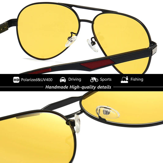 Pilot Photochromic Polarized UV400 Day Night Vision Driving Sunglasses for Men Women