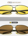 Photochromic Polarized Anti Glare Sunglasses for Men Day and Night Use