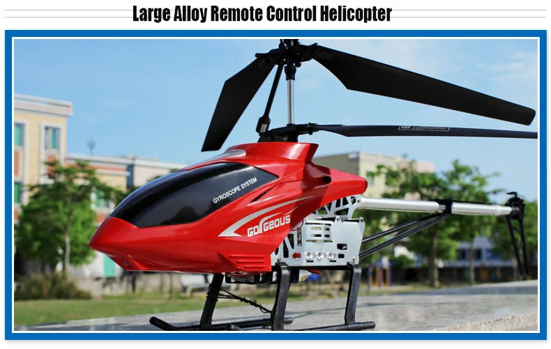 Rc Helicopter With Remote Control Extra Durable Big Plane Toy For Drone Model Outdoor 3.5CH 80cm Aircraft Large Helicopter