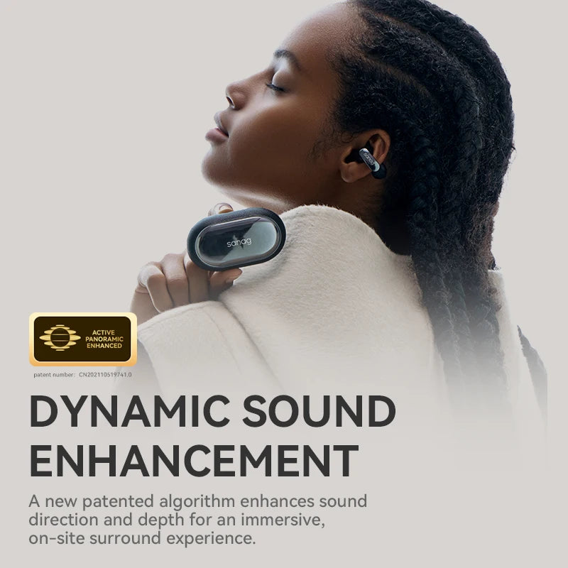 S9S AI Free Clip OWS Headphones Bluetooth 5.4 Earphones AI Assistant Wireless Headset IPX4 Stretchable Ear Bridge