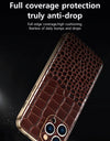 Genuine Leather Phone Case for iPhone 16 15 Pro Max 14promax Luxury Soft Edges Shockproof Camera Protection Cover