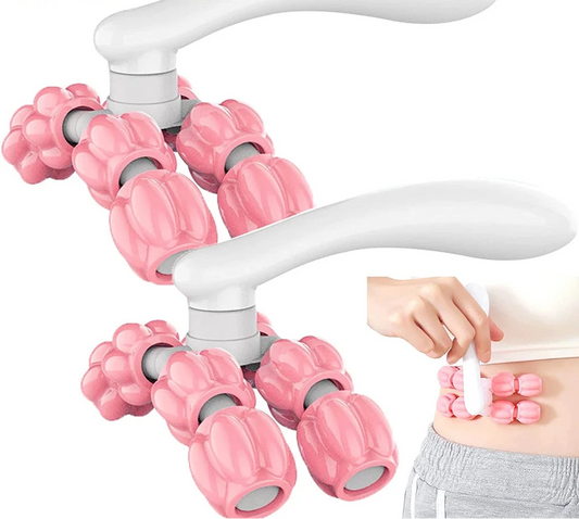 Y-shaped 8-bead massager Hand Held Massager Massager Roller for Hand Muscle Back Neck Foot Shoulder Leg Pain Relief Massage Tool