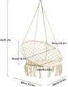 150kg Garden Chair Swinging Indoor Outdoor Furniture Hammock Hanging Rope Chair Swing Chair Seat Hammock Camping Home Use