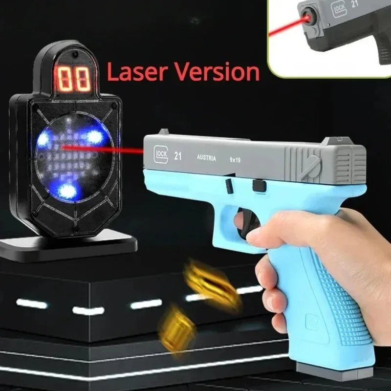 Automatic Shell Ejection G17 Toy Gun Airsoft Laser Version Pistol Arms Children CS Shooting Weapons